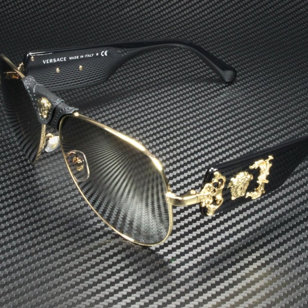 SALE! Versace 62mm Gold Trim Men Sunglasses - Picture 1 of 5